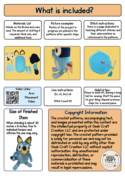 Pattern - Blue Heeler Puppy: Difficulty Level 5