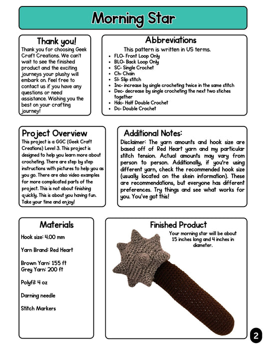 Pattern - Morning Star: difficulty level 3