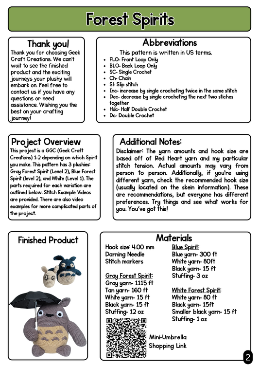 Pattern - Forrest Spirits: Difficulty Level 2