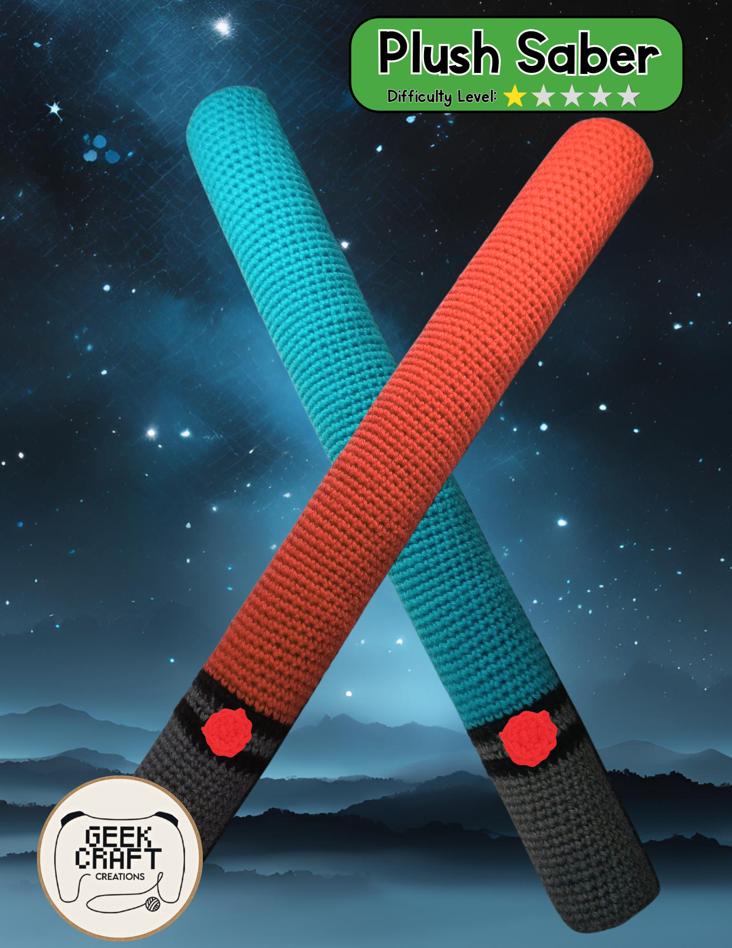 Plush Saber Crochet Pattern: Difficulty Level 1