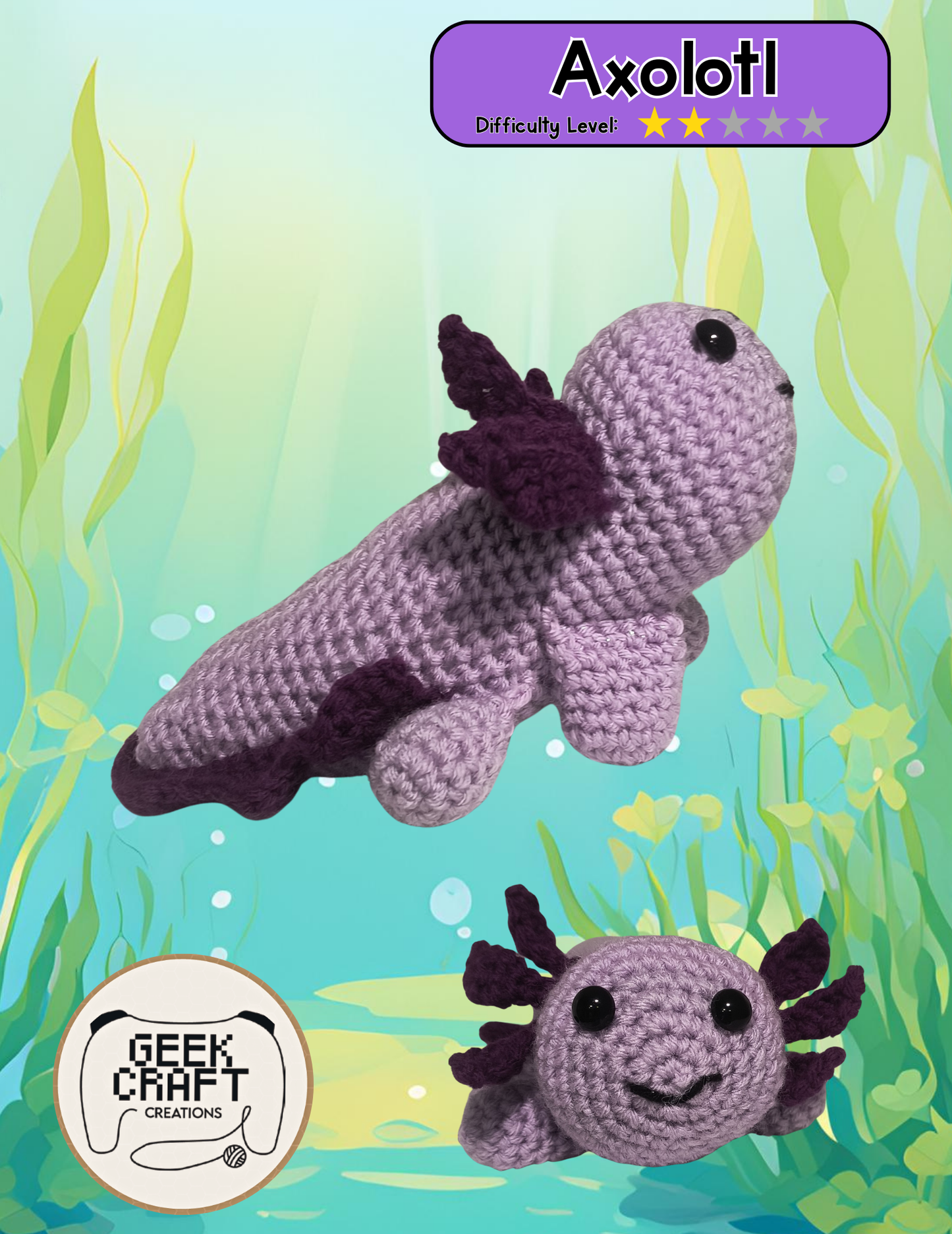 Axolotl Pattern: Difficulty Level 2