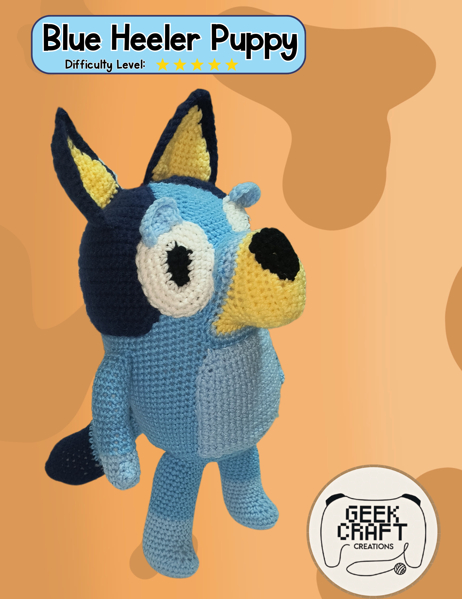 Blue Heeler Puppy Pattern: Difficulty Level 5