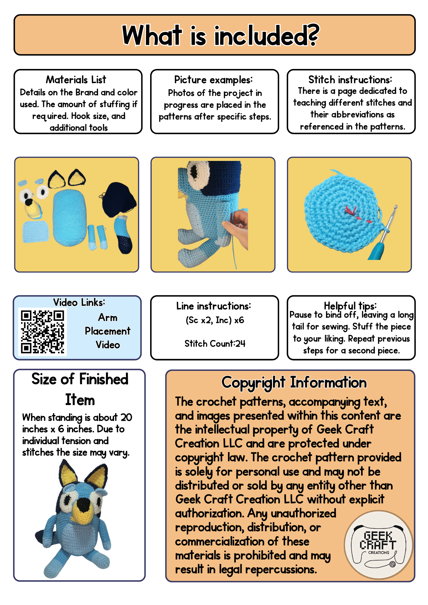 Blue Heeler Puppy Pattern: Difficulty Level 5