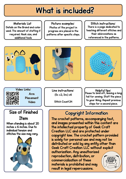 Pattern - Blue Heeler Puppy: Difficulty Level 5