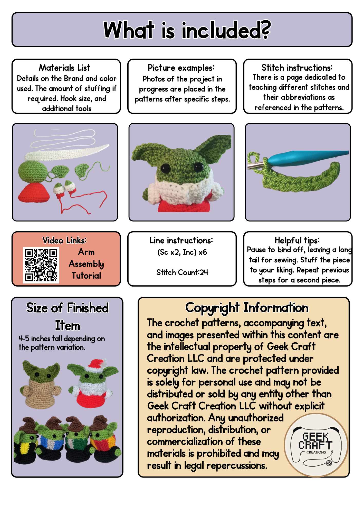 Baby Yoda Pattern: Difficulty Level 3