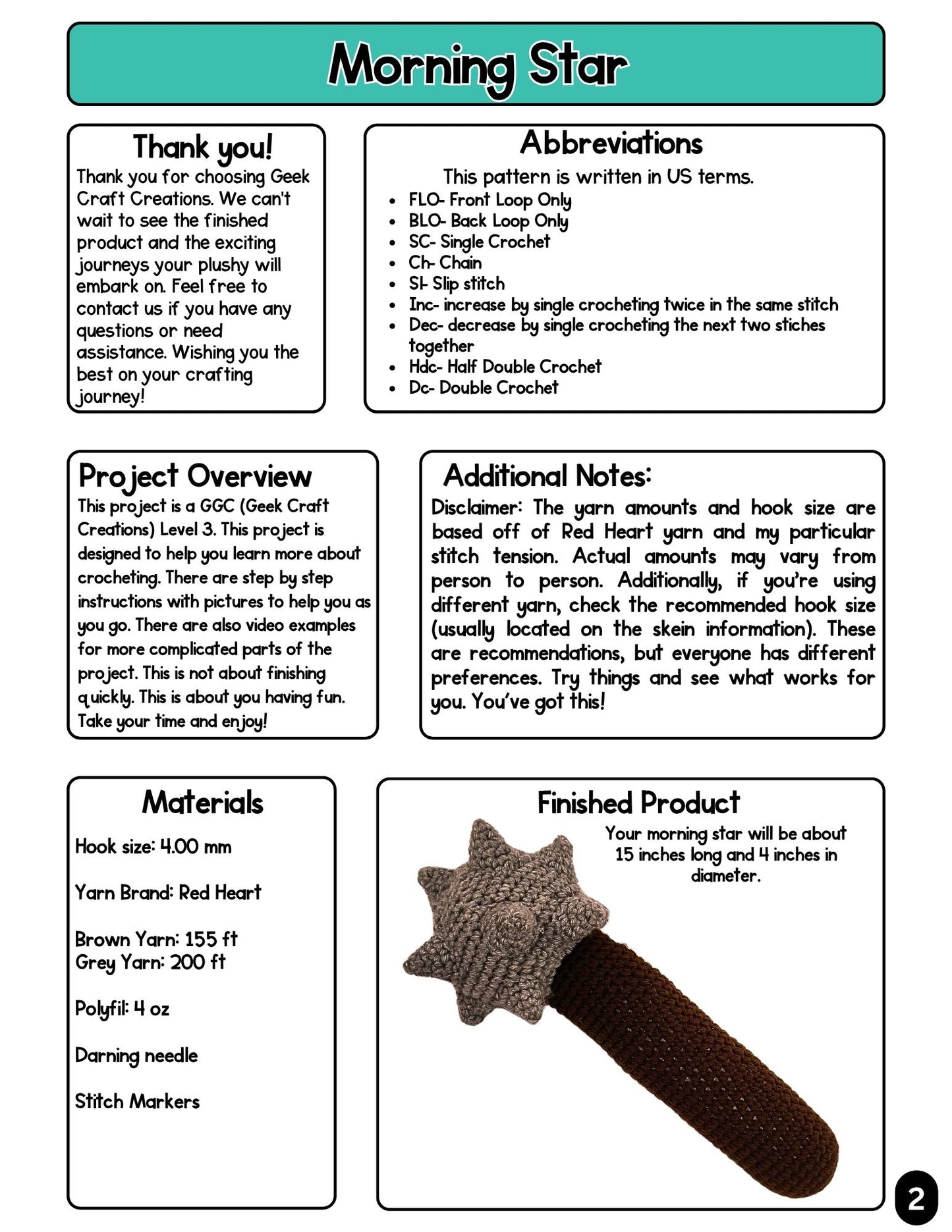 Pattern - Morning Star: difficulty level 3