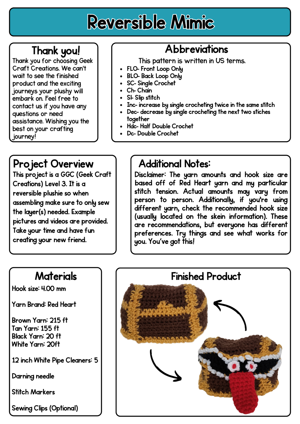 Reversible Mimic Pattern: Difficulty Level 2