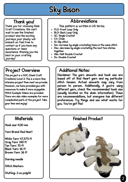 Pattern - Sky Bison: Difficulty Level 3