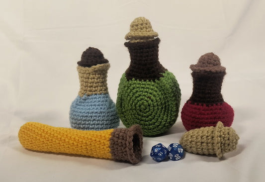 Potion Bottles w/dice