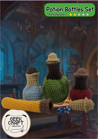 Pattern-Potion Bottle Set- Difficulty levels 1-3