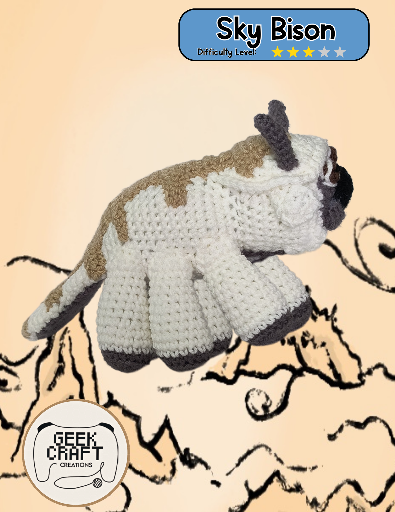 Sky Bison Pattern: Difficulty Level 3