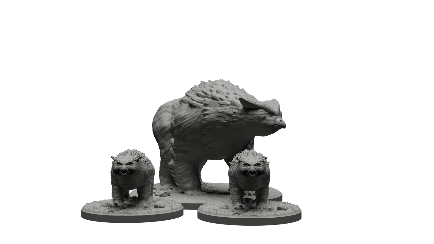 Owlbear and Cubs
