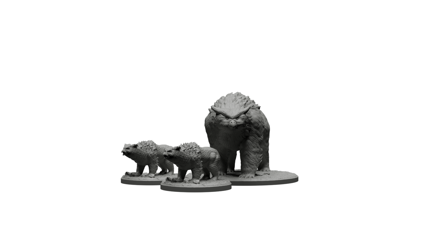 Owlbear and Cubs